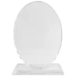 Oval Crystal Trophy Front